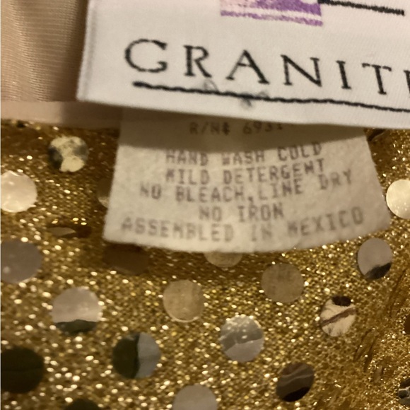 Gold sequin above the knee dress - Size 8 - Picture 3 of 4